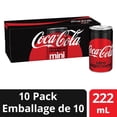 thumbnail image 1 of Coca-Cola Zero Sugar 222mL Mini-Cans, 10 Pack, 1 of 11