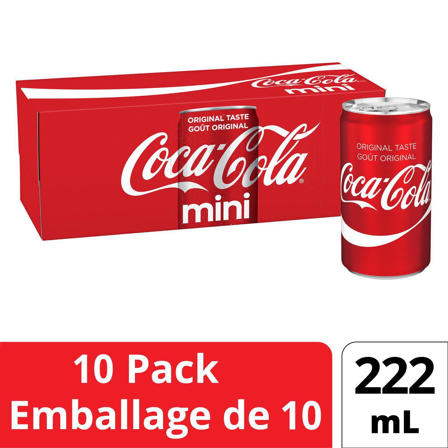 Coca-Cola 222mL Mini-Cans, 10 Pack 