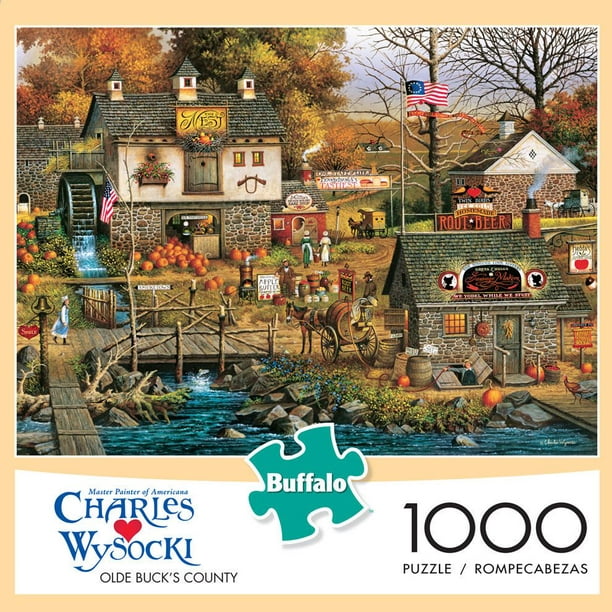 Buffalo Games Charles Wysocki Le puzzle Olde Bucks County en 1000 pièces