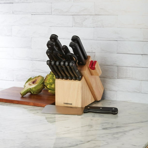 Farberware 14pc Edgekeeper Cutlery Set Triple Rivet Walmart.ca