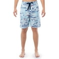 thumbnail image 1 of IZOD Men's Printed Cotton Sleep Shorts, Blue Seaside, 1 of 8