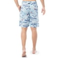 thumbnail image 3 of IZOD Men's Printed Cotton Sleep Shorts, Blue Seaside, 3 of 8