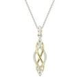 thumbnail image 2 of Quintessential Sterling silver Two Tone Silver Gold Plated  Love Knot Drop Earring, 2 of 6