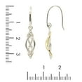 thumbnail image 4 of Quintessential Sterling silver Two Tone Silver Gold Plated  Love Knot Drop Earring, 4 of 6