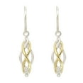 thumbnail image 3 of Quintessential Sterling silver Two Tone Silver Gold Plated  Love Knot Drop Earring, 3 of 6
