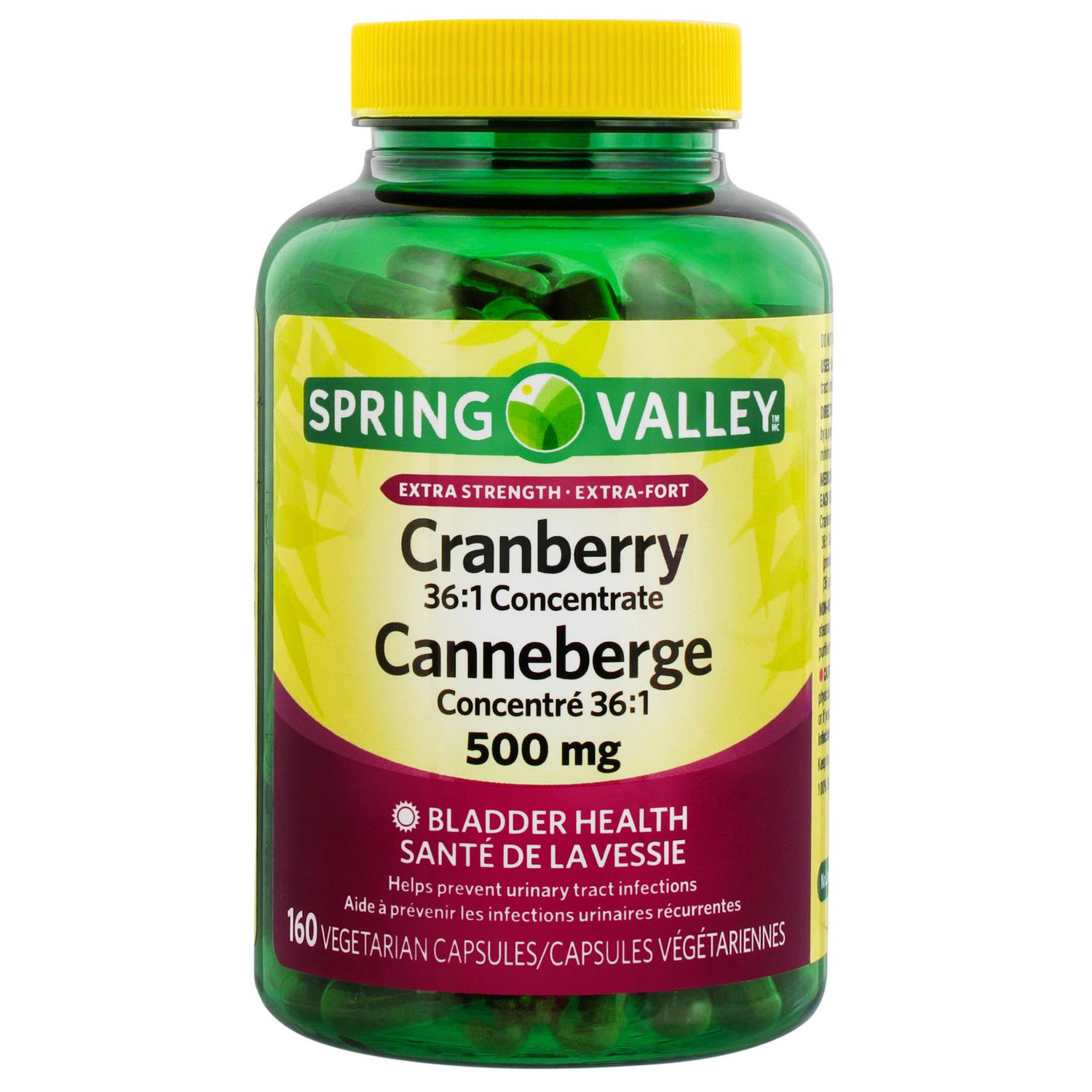 Spring Valley Canneberge 500mg, Unisexe