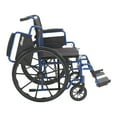 thumbnail image 3 of Fauteuil roulant strié de bleu de Drive Medical avec accoudoirs basculant vers l'arrière et repose-pieds rabattables de 45,72 cm (18 po), 3 of 6