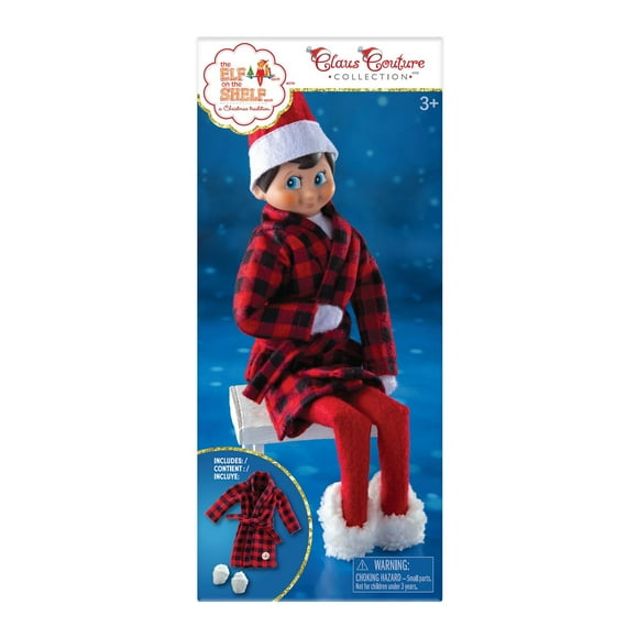 Elf on the Shelf - Clause Couture Comfy Cabin Robe & Slippers, Robe & Slippers