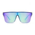 thumbnail image 2 of TropicCal Blue and Pink Shield Sunglasses, 2 of 5