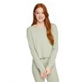 thumbnail image 1 of No Boundaries Women's Waffle Knit Tee, 1 of 6