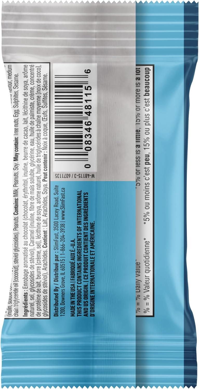 Slimfast Keto Bomb Snacks, 14x20g chocolat Caramel Nut Clusters par boîte, 280 grammes