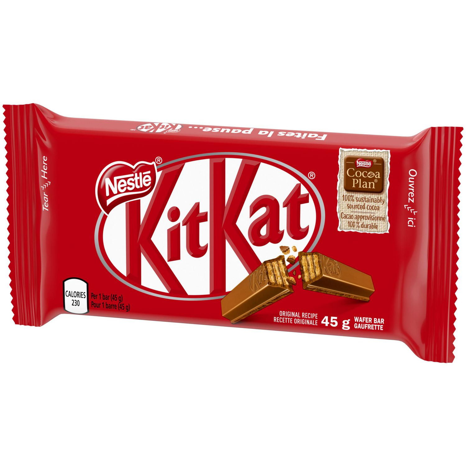 NESTLÉ KITKAT 4-Finger Milk Chocolate Bar 45 g, 45 GR