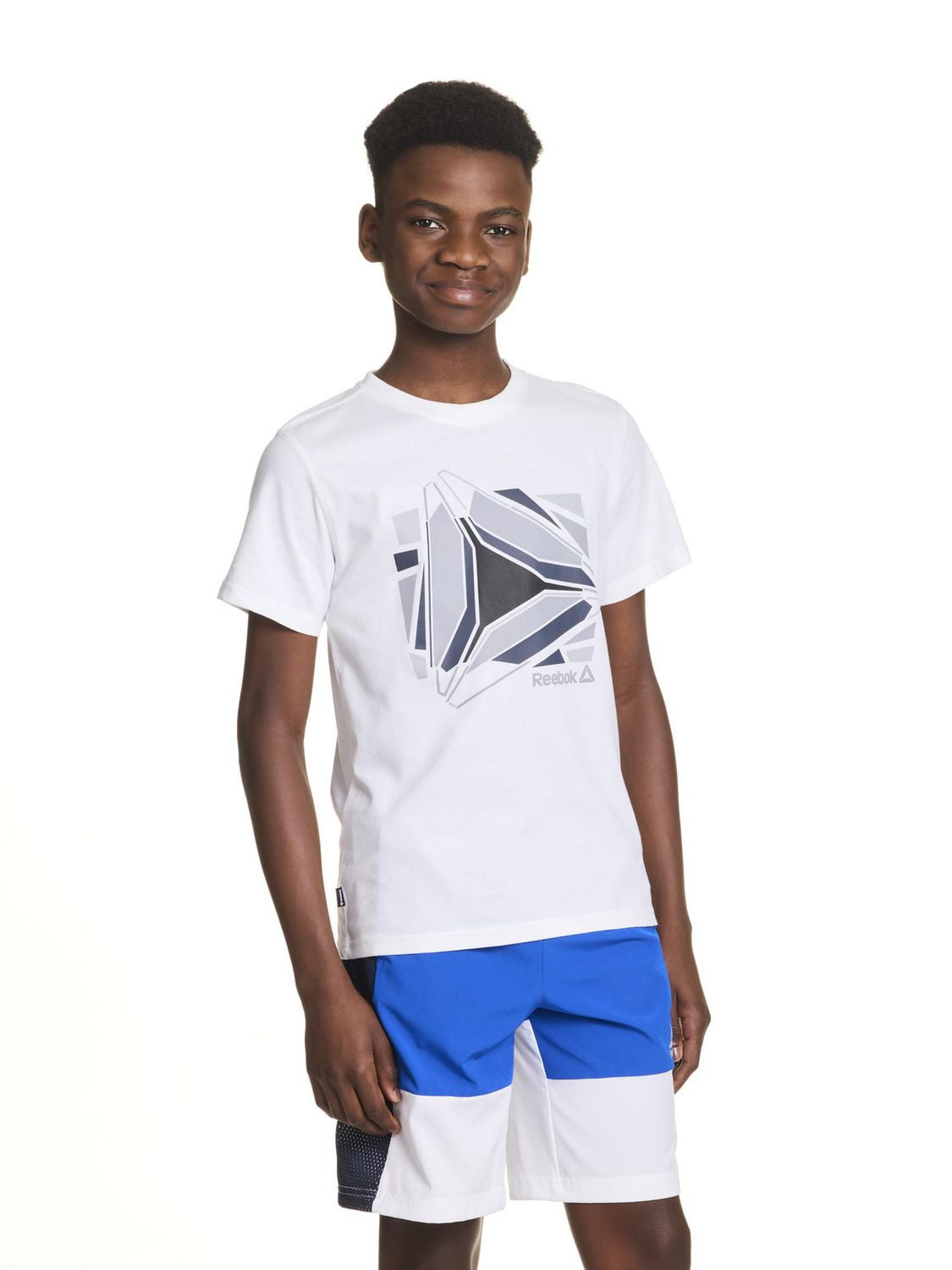 Reebok Boys Fragments Short Sleeve Graphic Tee