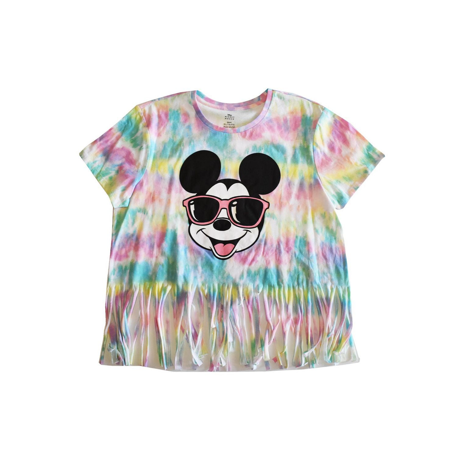 Ladies Disney Mickey Sunset Fringe T-Shirts