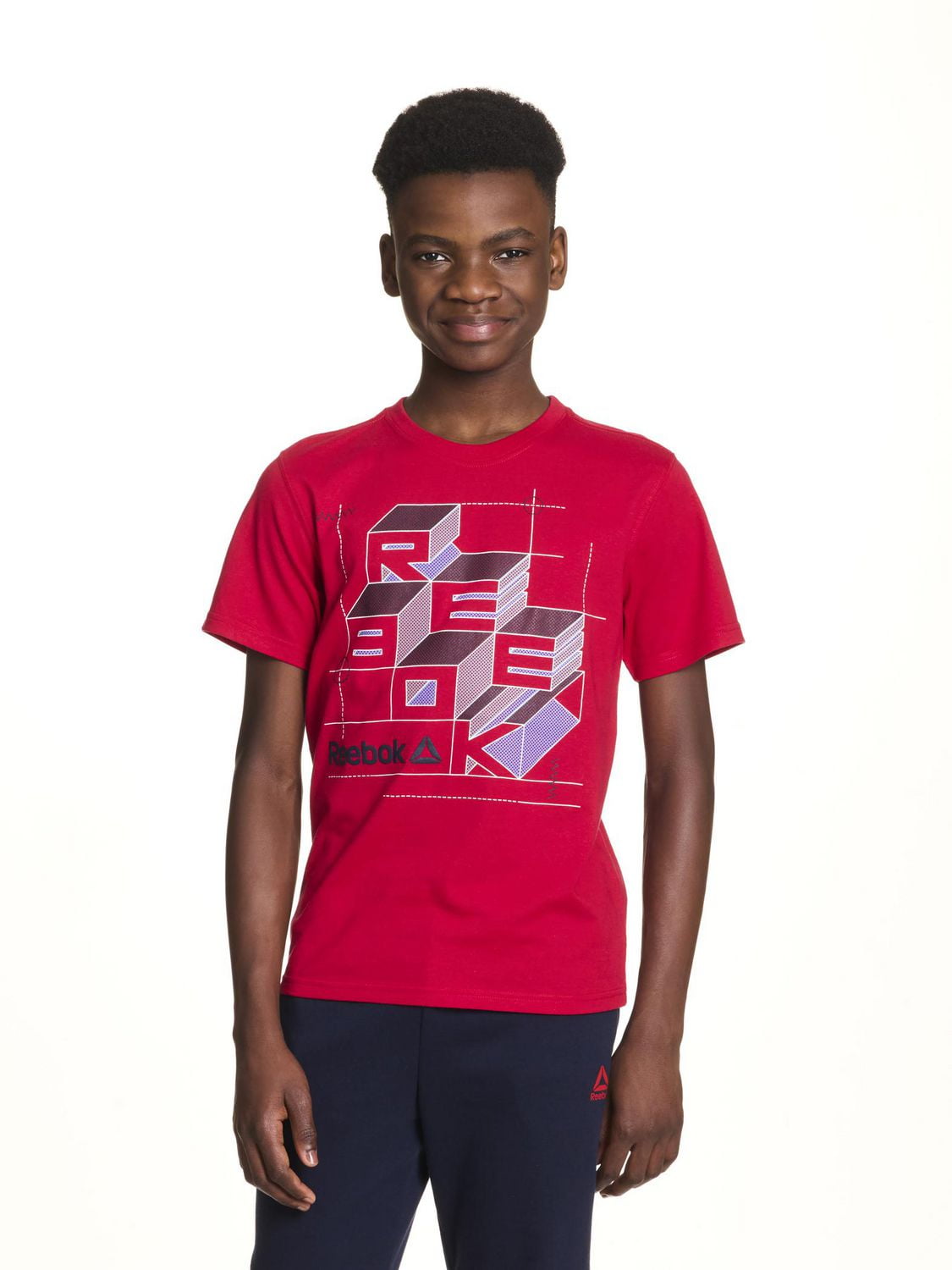 Reebok Boys Constructive Short Sleeve Graphic Tee