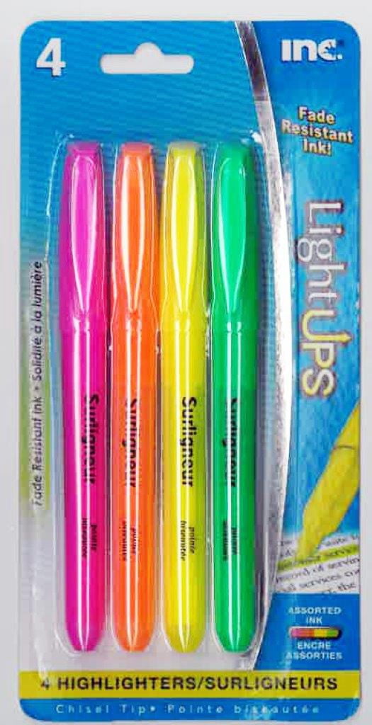 4CT Highlighters Walmart Canada