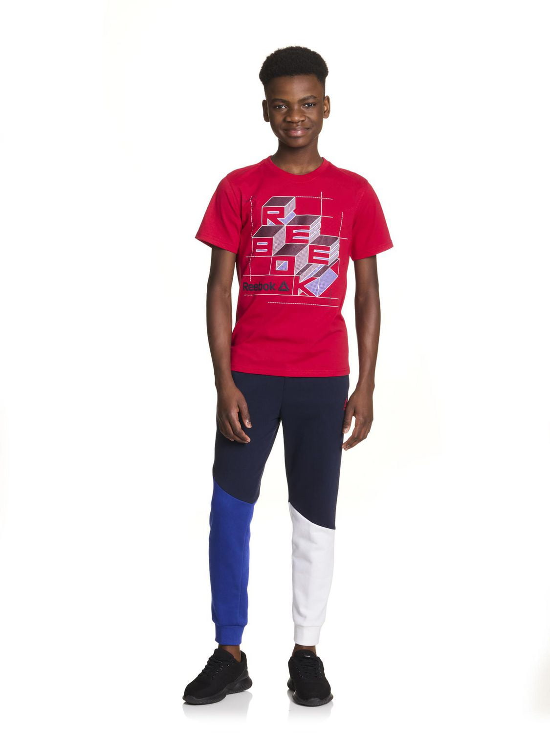 Reebok Boys Constructive Short Sleeve Graphic Tee