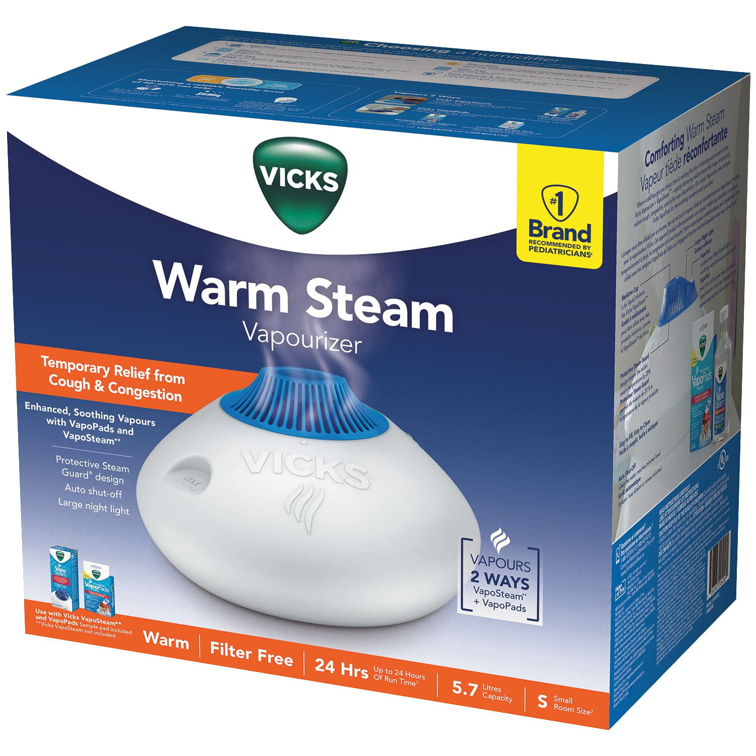 Vicks Warm Steam Vaporizer 1.5Gallon V150SGN ヴィックス