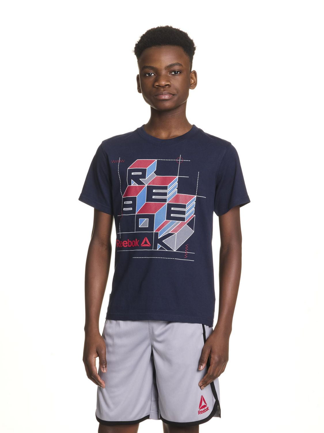 Reebok Boys Constructive Short Sleeve Graphic Tee