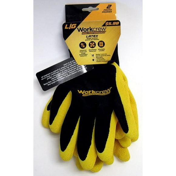 WorkCrew HP 2P Latex L, Large Latex Glove