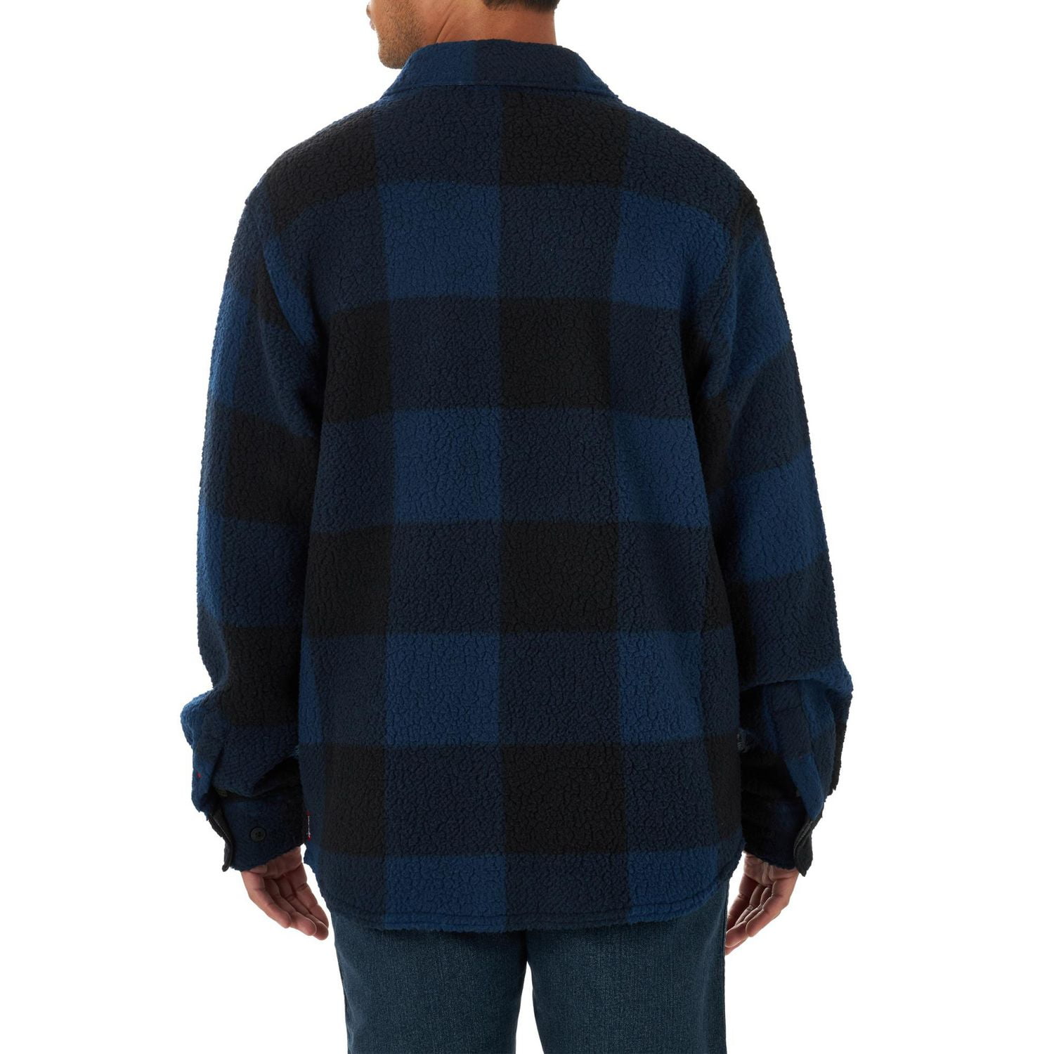 Wrangler Men's Buffalo Check Fleece Shirt Jacket