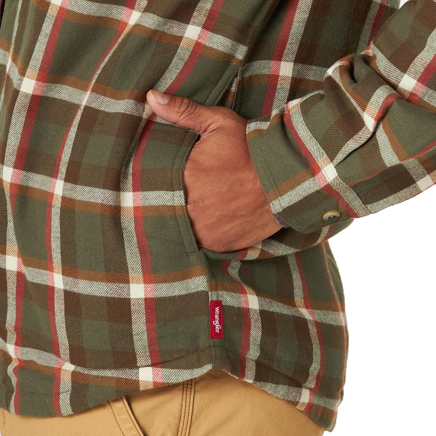 Wrangler Men's Sherpa Lined Shirt Jacket