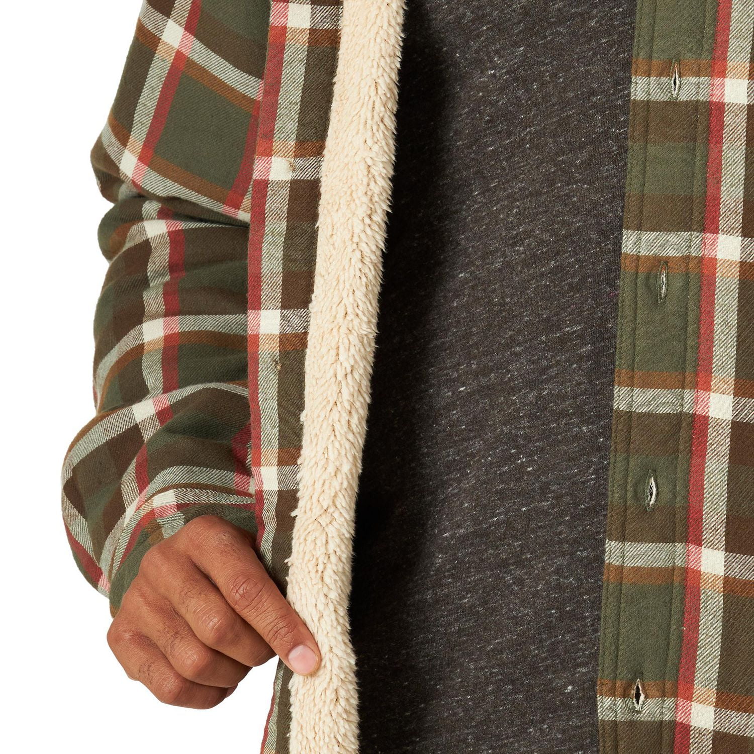 Wrangler Men's Sherpa Lined Shirt Jacket