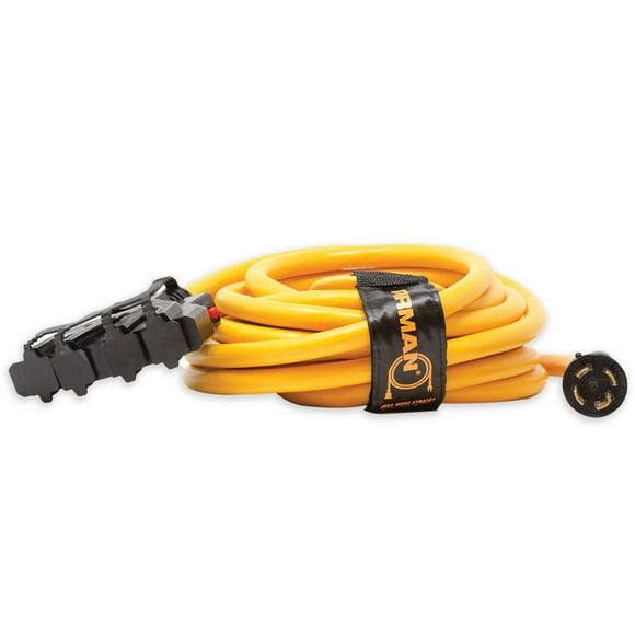 Firman 25FT Power Cord L14-30P 30Amp to 5-20Rx4 with Circuit Breaker