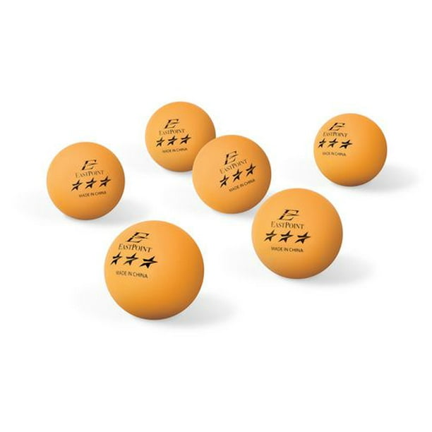 Balles de tennis de table EastPoint Sports 3 étoiles de 40 mm orange 6 balles de tennis de table