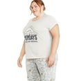 thumbnail image 2 of George Plus Women's Jersey Pajamas 2-Piece Set, 2 of 6