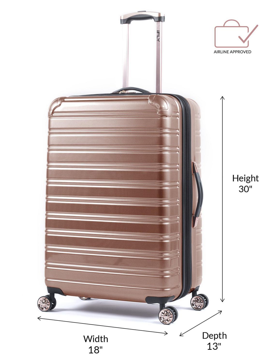 walmart ifly rose gold luggage