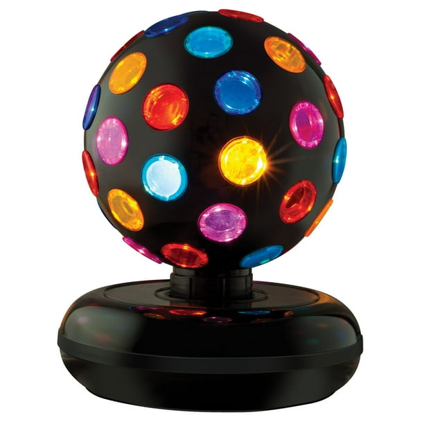 Boule disco effet 360° - ø 19.5 x H 19.5 cm - Noir, multicolore