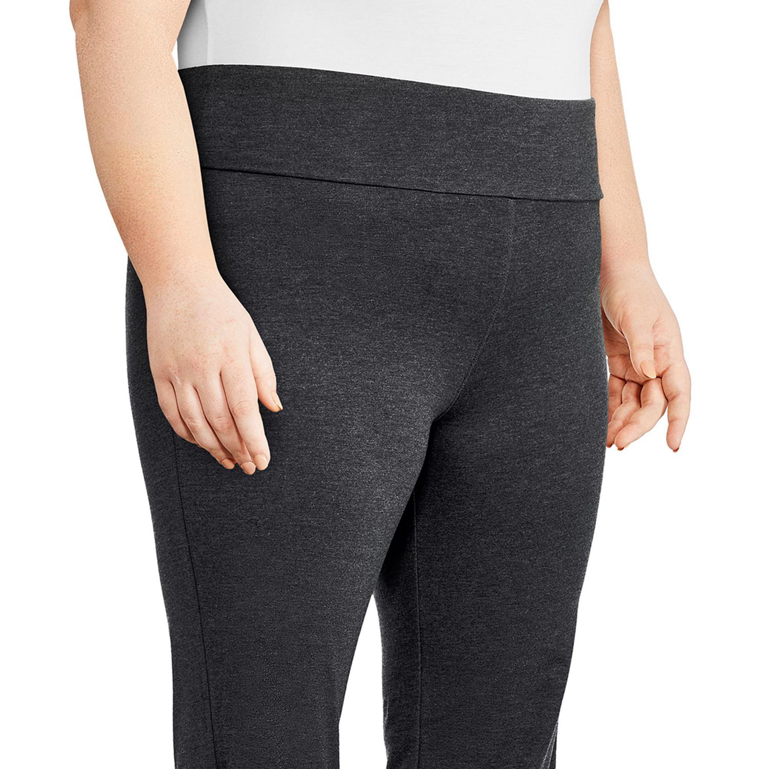 Plus Size Grey Tessa Gym Day Long Bootcut Yoga Pant