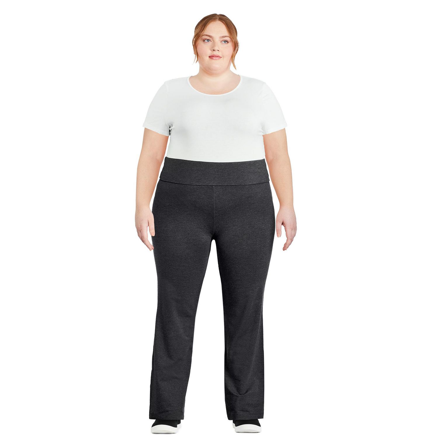 Danskin Women's Plus SizeDanskin Sleek Fit Yoga Pant, Charcoal, 1X
