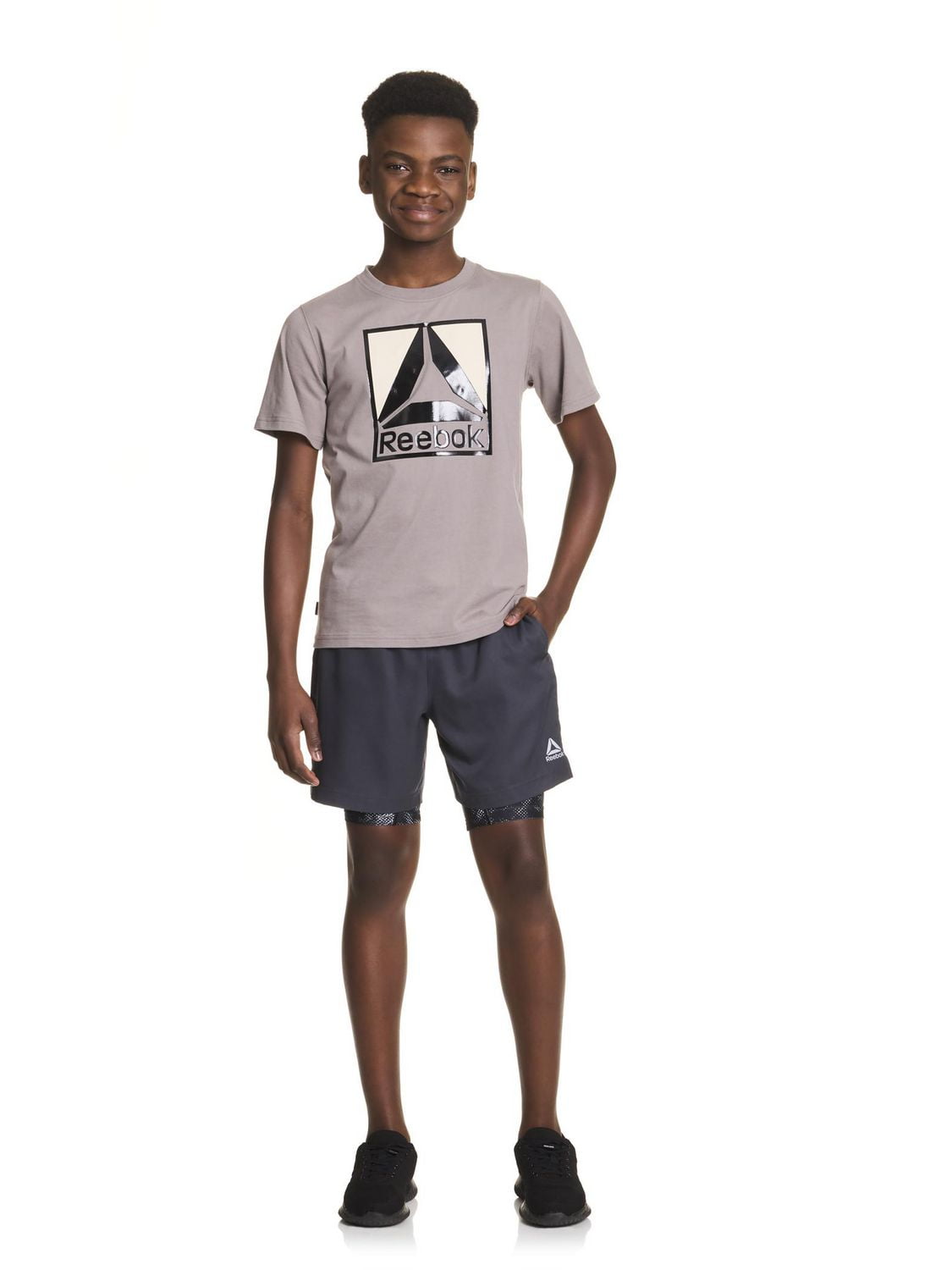 Short 2 en 1 Reebok Perfect Form pour garçon avec compression