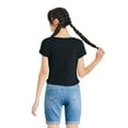 thumbnail image 2 of Justice Girls' Rib Square Neckline Top, 2 of 4