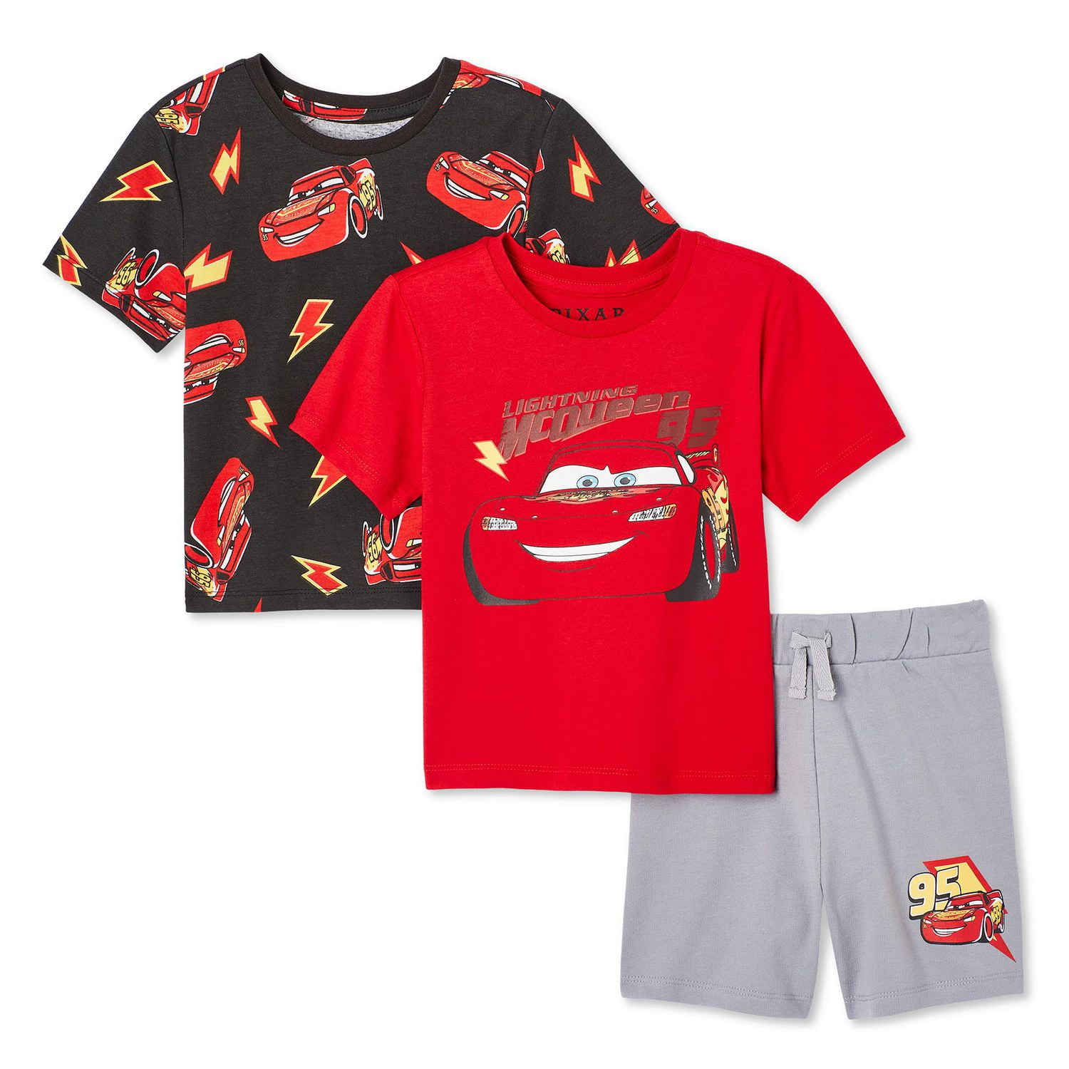 Disney Toddler Boys' Cars Short 3-Piece Set