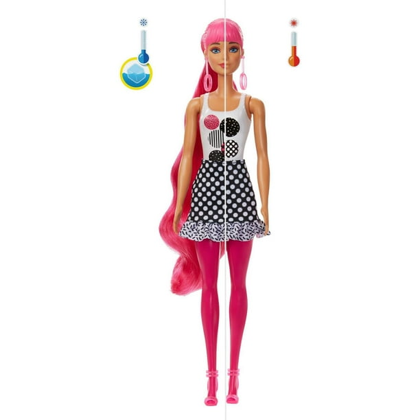 Barbie Color Reveal Doll Color-Block Series with 7 Surprises for Kids 3  Years Old & Up 