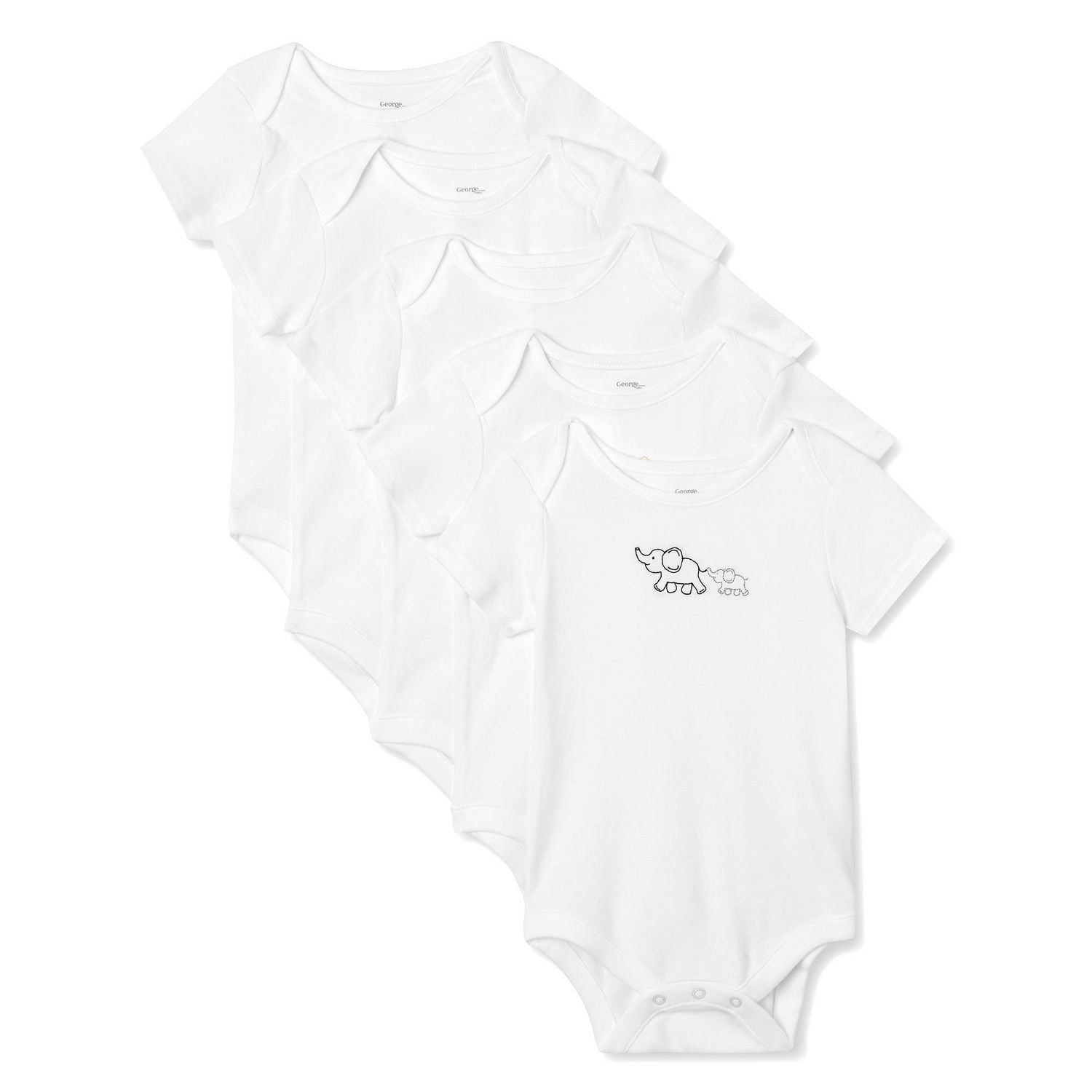 baby Unisex Cotton Bodysuits, 5Pack Walmart Canada