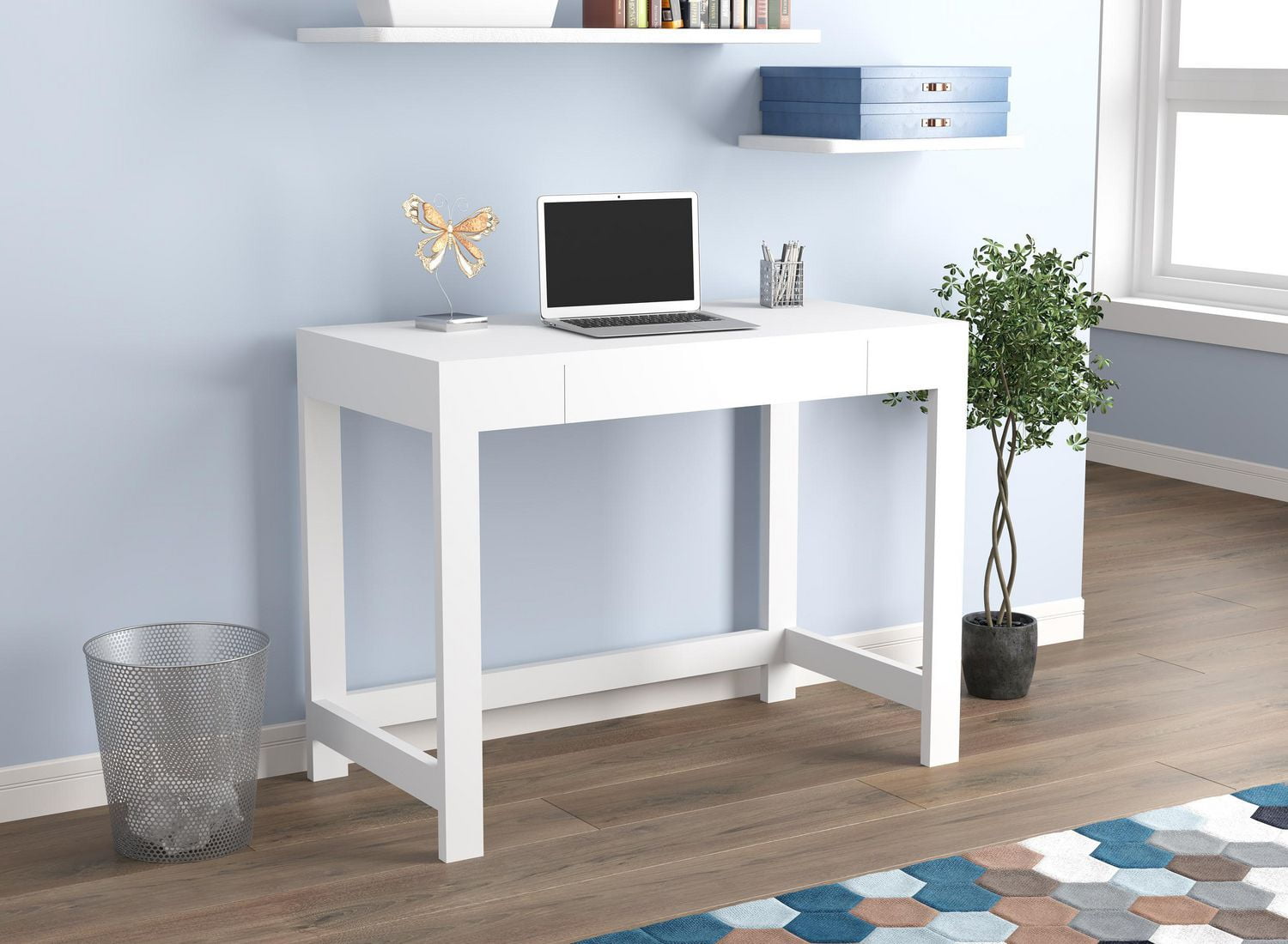 Safdie & Co. Computer Desk 39L White 1 Compact Drawer Walmart Canada