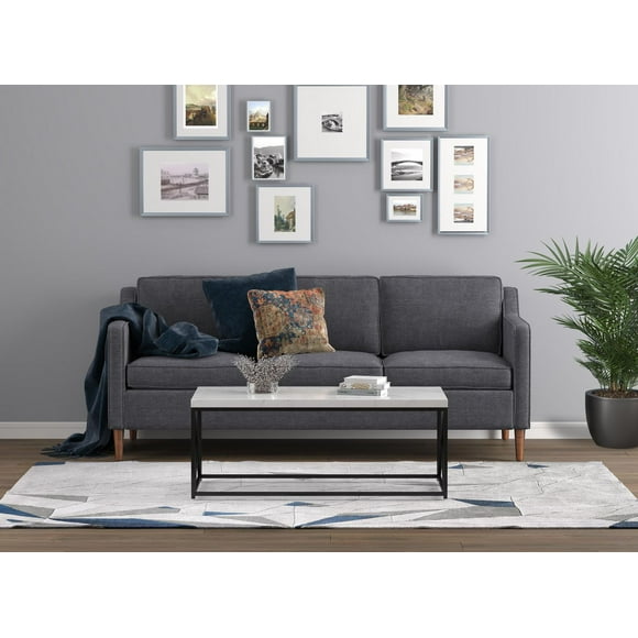 Safdie & Co. Coffee Table 44L Marble Black Metal