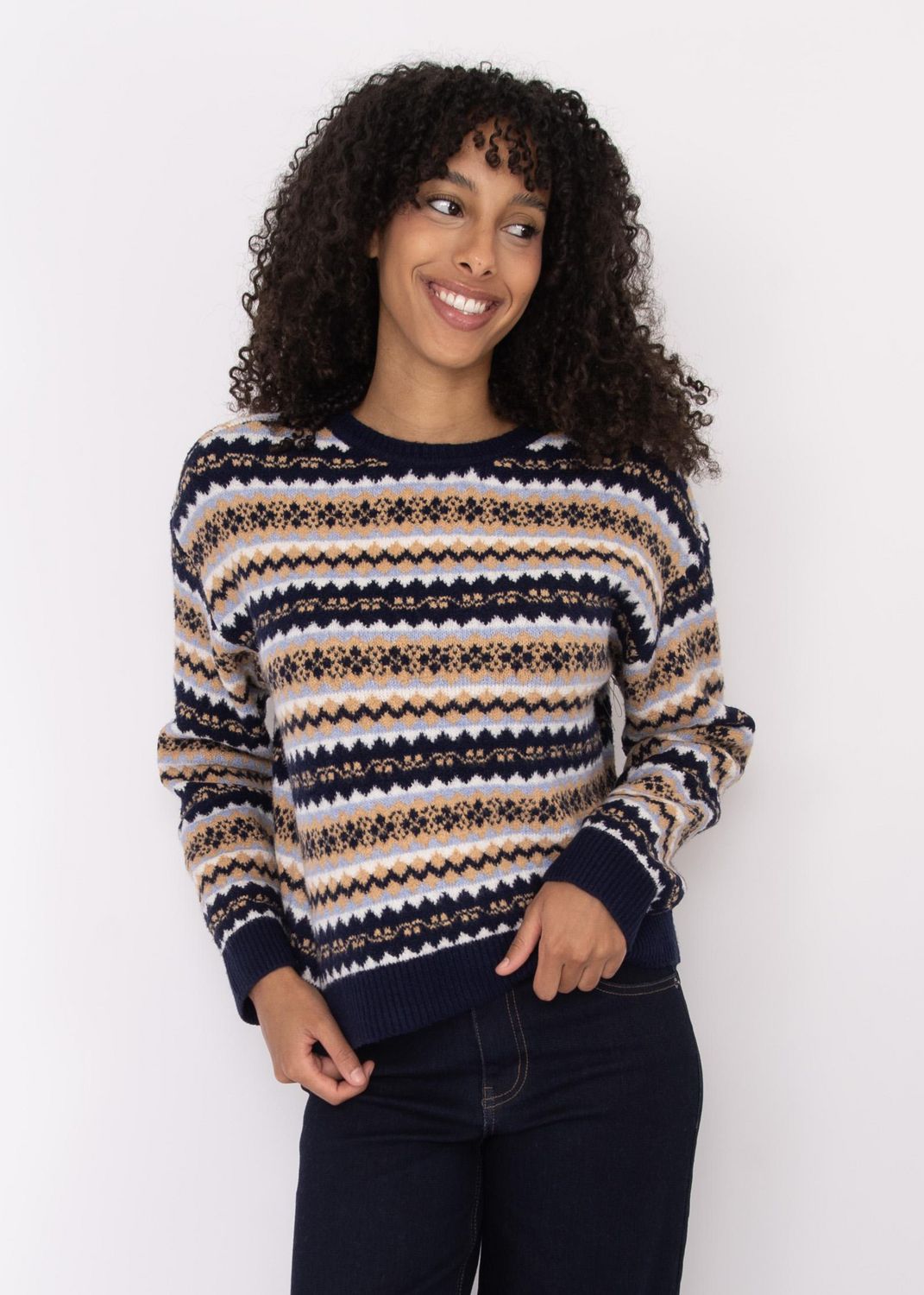 CLOTH BY DESIGN Fair Isle Crewneck Sweater - Walmart.ca