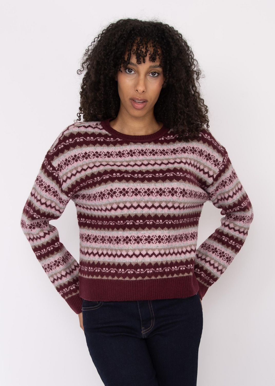 CLOTH BY DESIGN Fair Isle Crewneck Sweater - Walmart.ca