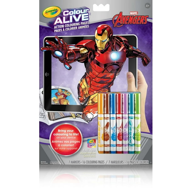 Pages à colorier animées Avengers Colour Alive de Crayola