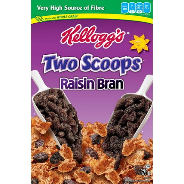 Two Scoops Raisin Bran Cereal, 625 g Walmart.ca