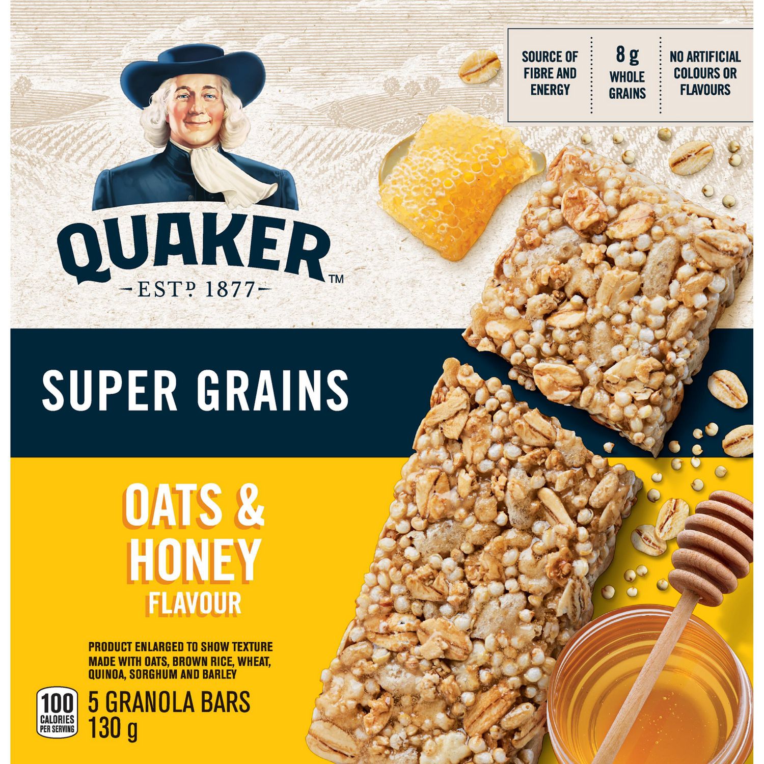 Quaker Chewy Super Grain Peanut-Free Oats & Honey Granola Bars