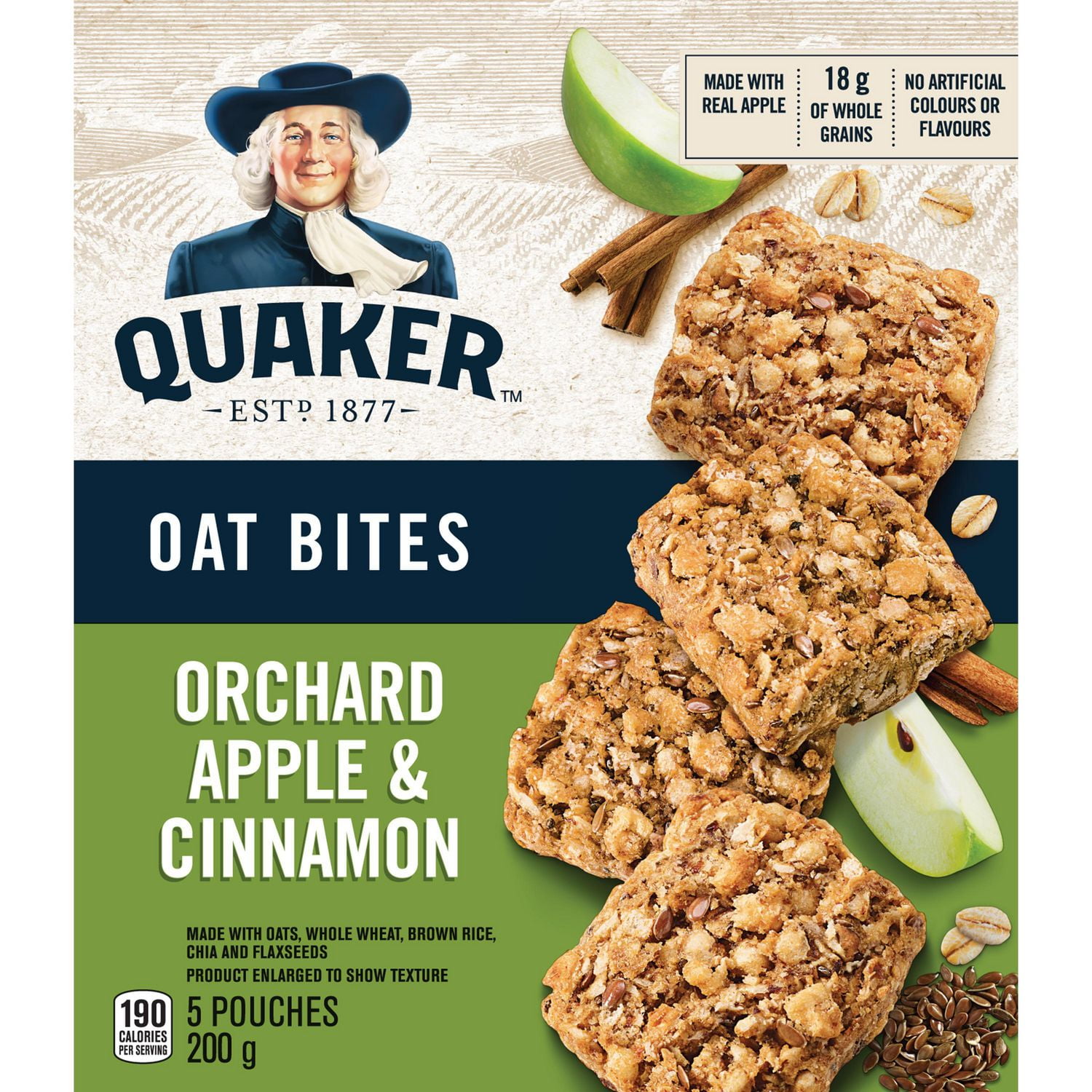 Quaker Harvest Oat Bites Orchard Apple & Cinnamon Granola Bars