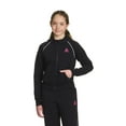 thumbnail image 1 of Reebok Girls "Starter" Zip-Up Cropped Hoodie with Piping and Pockets, 1 of 6