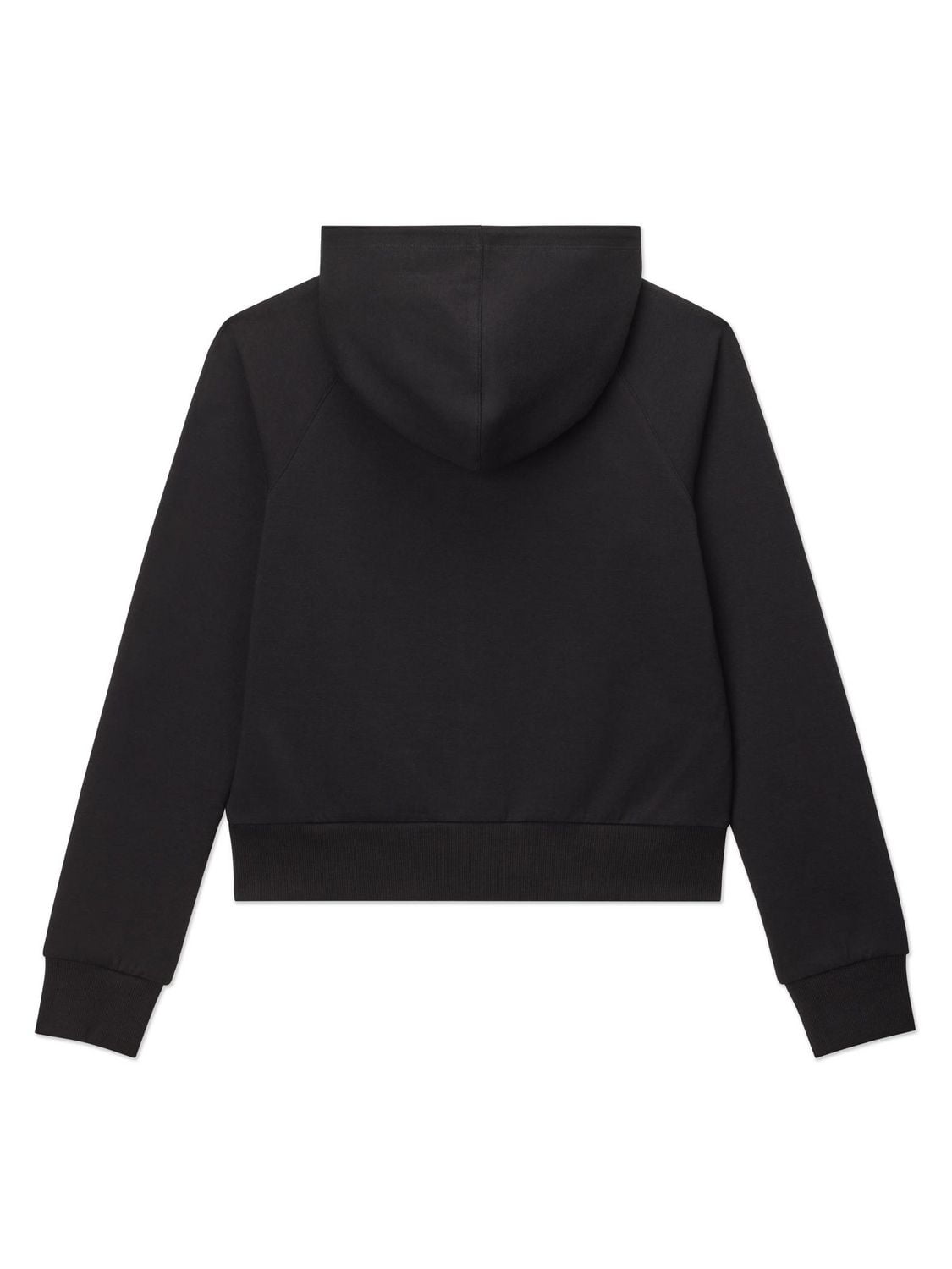 Reebok Girls "Starter" Zip-Up Cropped Hoodie with Piping and Pockets