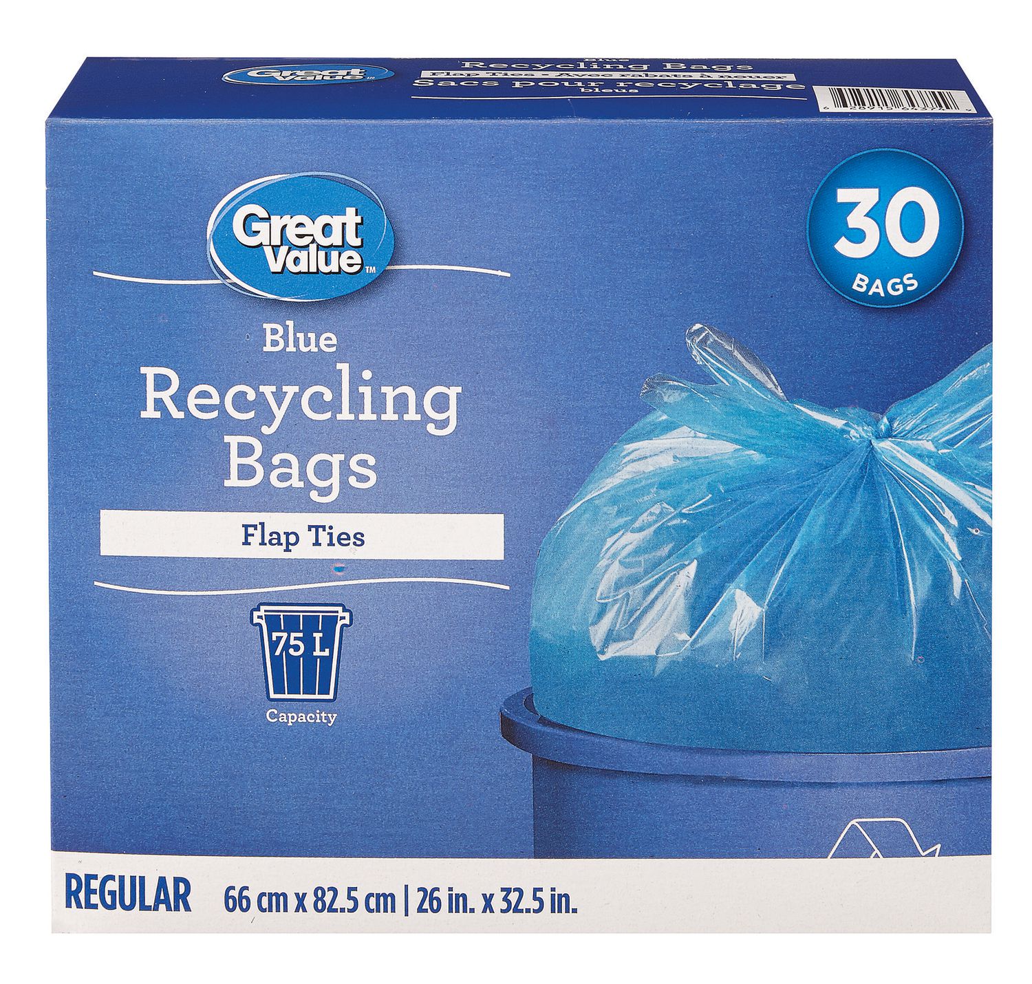 Jumbo Extra Large Blue recycled carrier bag size 12*18*24 inches Strong Bag 